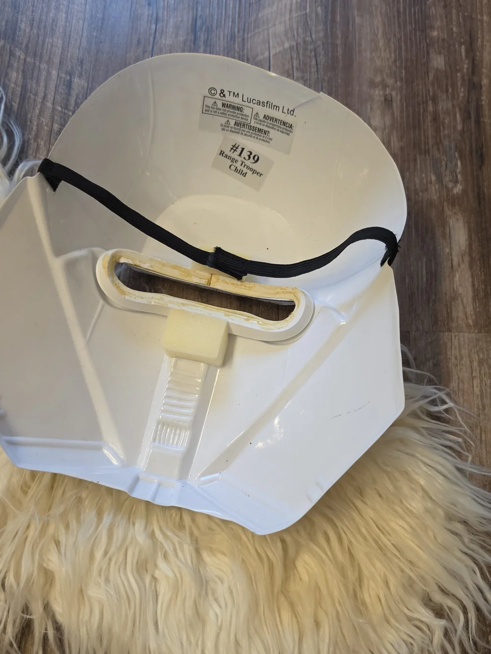 White Snow Trooper Costume Dress with Fur Collar